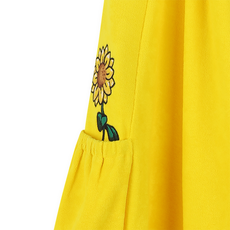 Badstof jurk met borduursel KENZO KIDS 
                        GIRL