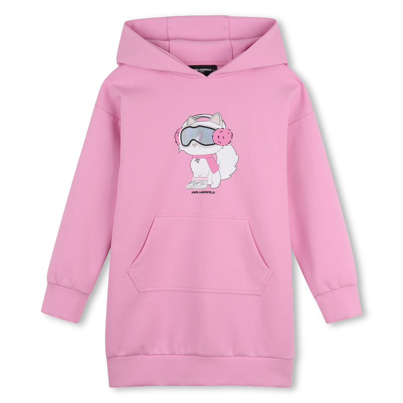 Hoody jurk KARL LAGERFELD KIDS 
                        GIRL