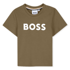 T-shirt met korte mouwen, DONKER BEIGE, hi-res