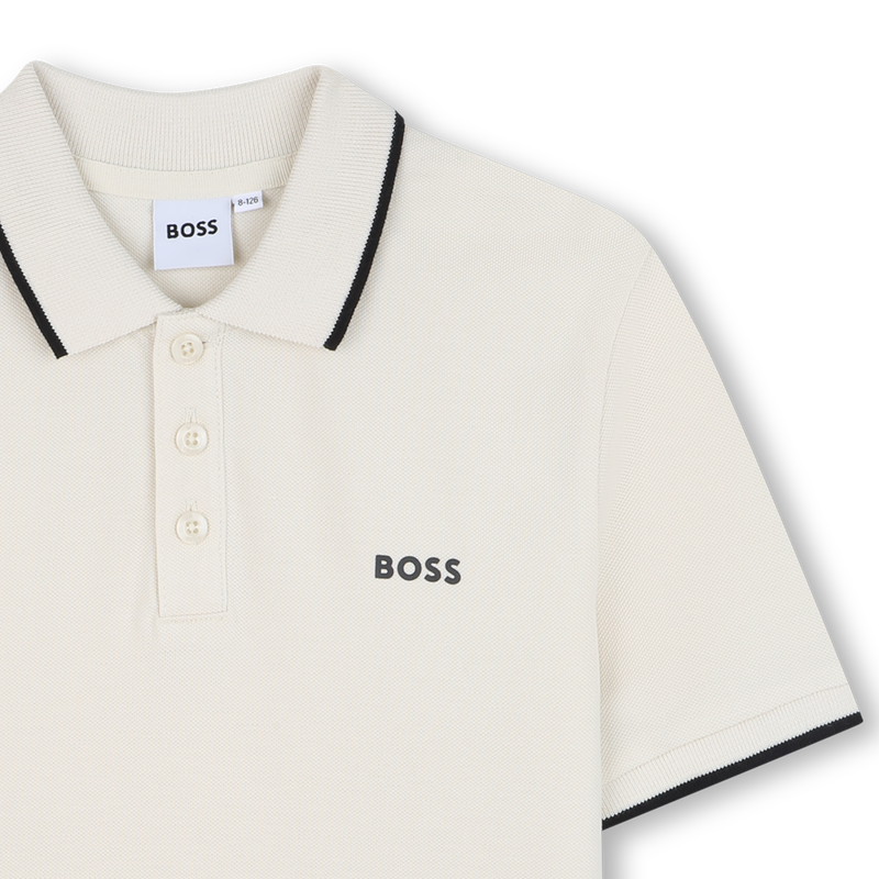 Effen polo van katoenpiqu&eacute; BOSS 
                        BOY
