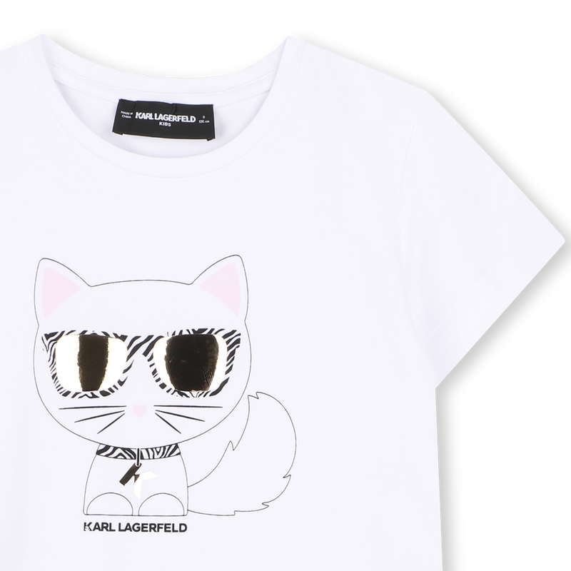 T-SHIRT ILLUSTRATIE CHOUPETTE KARL LAGERFELD KIDS 
                        GIRL