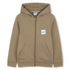 Hoodie met rits, DONKER BEIGE, hi-res