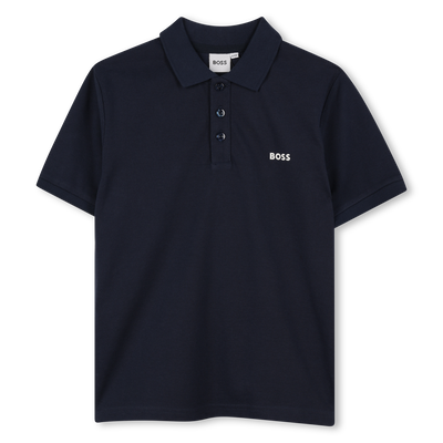 Katoenen polo met logo BOSS BOY