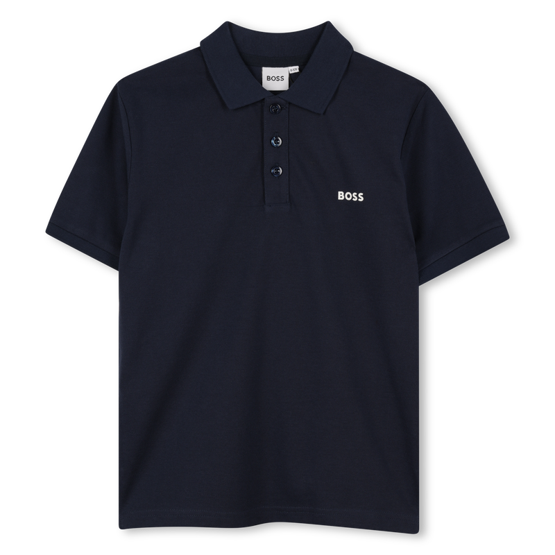 Katoenen polo met logo BOSS 
                        BOY