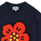 Jurk met ingebreide bloem KENZO KIDS 
                    GIRL
