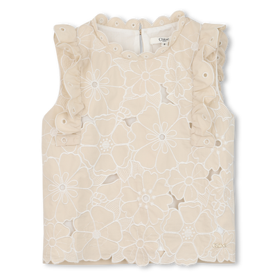 T-SHIRT MET BLOEMENBORDUURSEL CHLOE GIRL