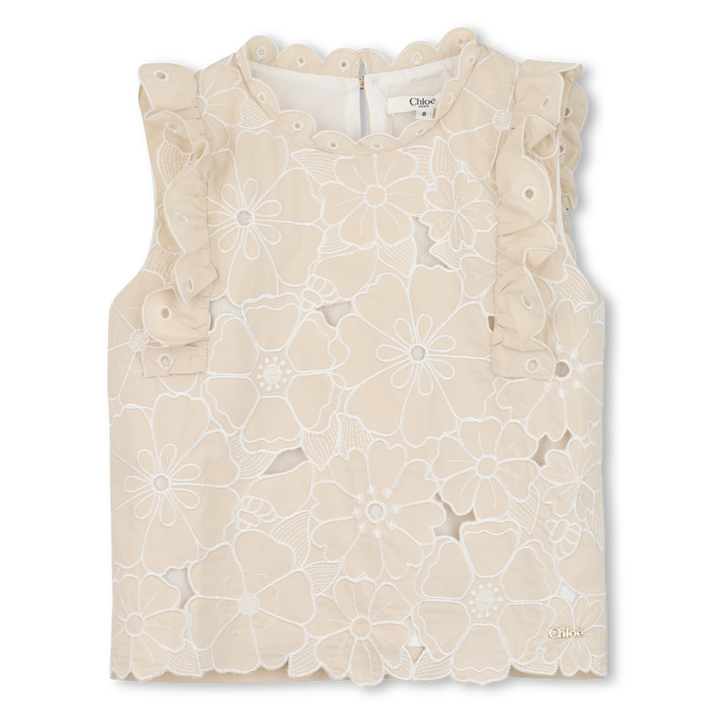 T-SHIRT MET BLOEMENBORDUURSEL CHLOE 
                        GIRL