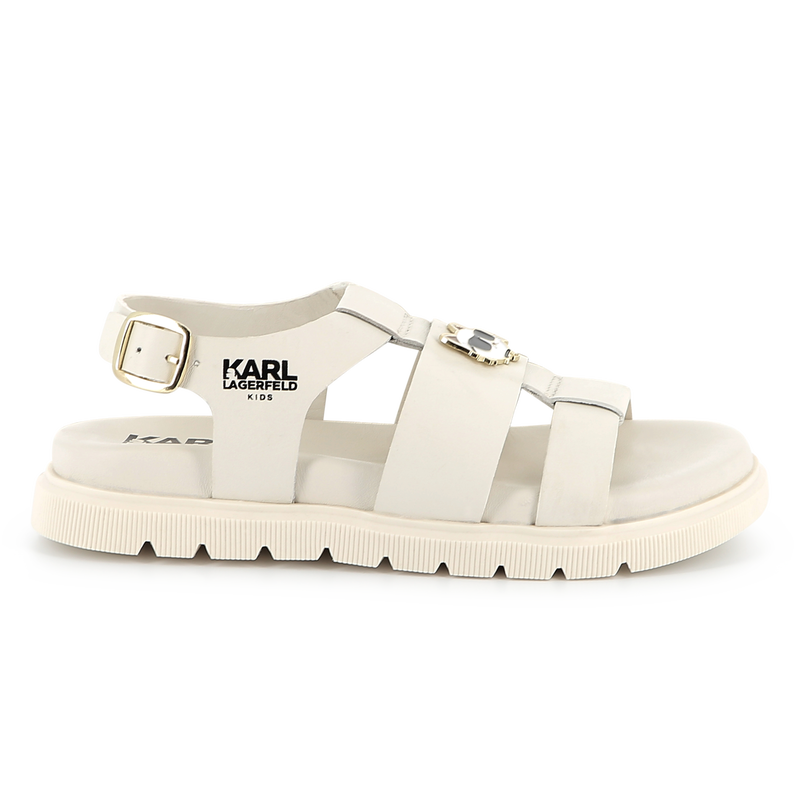 Leren sandalen met gesp KARL LAGERFELD KIDS 
                        GIRL
