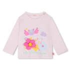 Katoenen T-shirt lange mouwen, ROZE  LICHT, hi-res