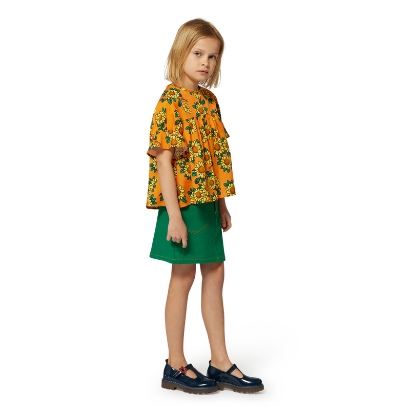 Blouse van katoensatijn KENZO KIDS 
                        GIRL