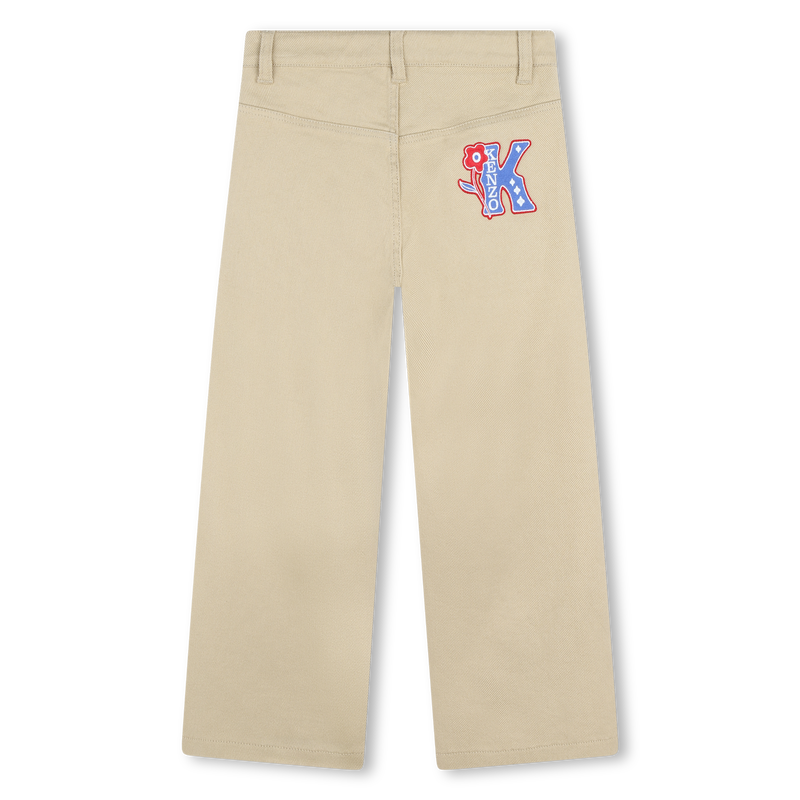 Uitlopende broek van katoen KENZO KIDS 
                        GIRL