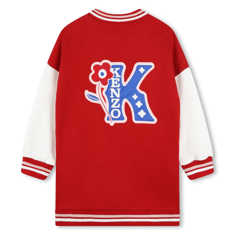 Fleece jurk met borduurwerk KENZO KIDS 
                        GIRL