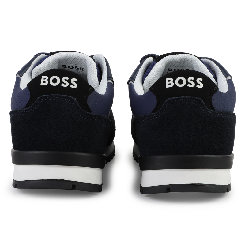 Sneakers met veters en leer BOSS 
                        BOY