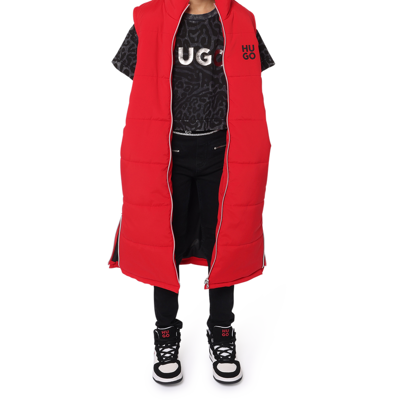 Katoenen T-shirt met print HUGO 
                        GIRL