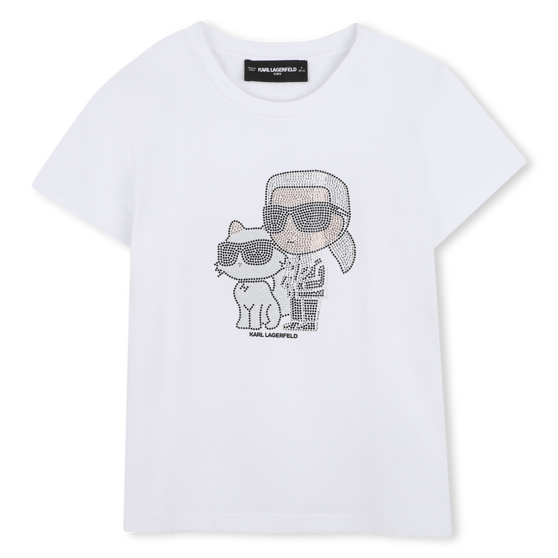 T-SHIRT MET KORTE MOUWEN KARL LAGERFELD KIDS 
                        GIRL