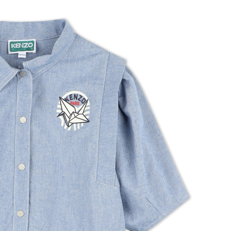 Katoenen overhemdjurk KENZO KIDS 
                        GIRL