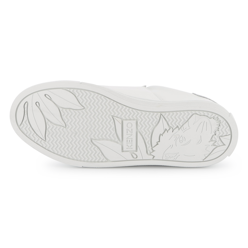 Leren sneakers met klittenband