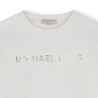 Bi-materiaal jurk met lange mouwen MICHAEL KORS 
                    GIRL