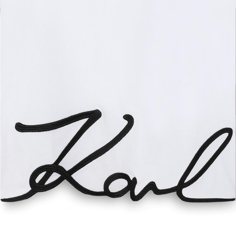 T-shirt met geborduurd logo KARL LAGERFELD KIDS 
                        GIRL