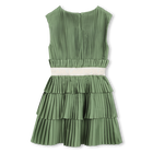 Geplooide jurk met korte mouwen KARL LAGERFELD KIDS 
                    GIRL