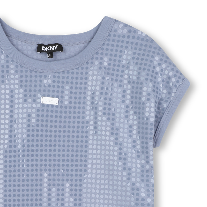 Katoenen jurk met lovertjes DKNY 
                        GIRL