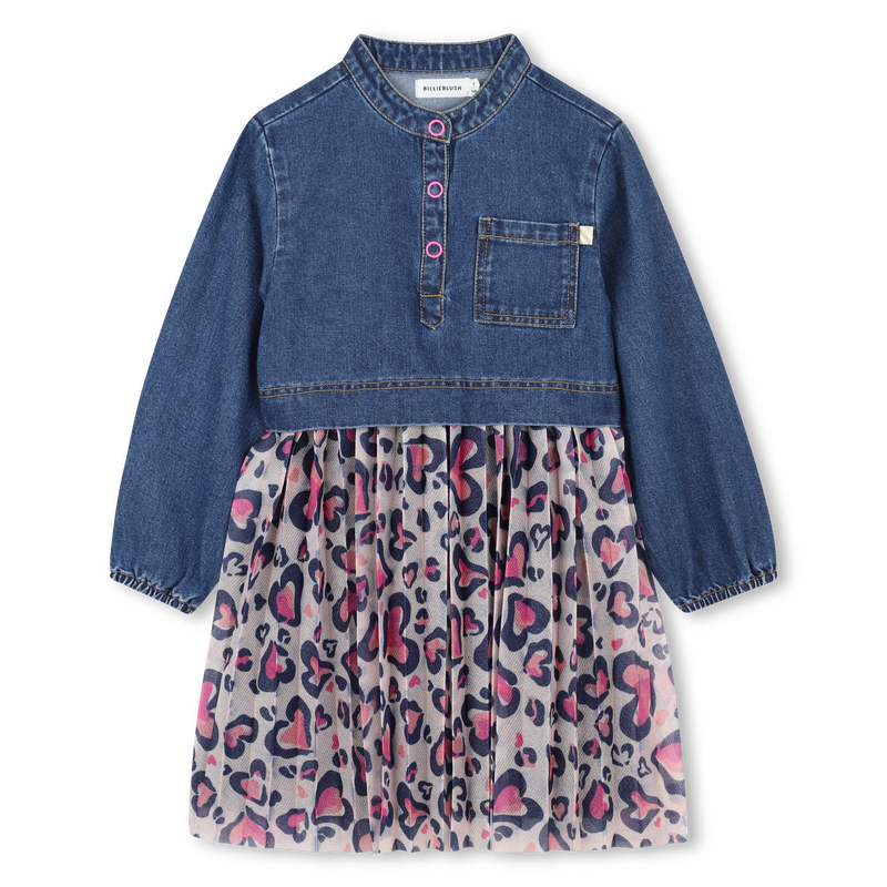 Bi-materiaal jurk BILLIEBLUSH 
                        GIRL