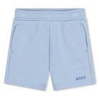 Effen fleece short, PERZISCH BLAUW, hi-res