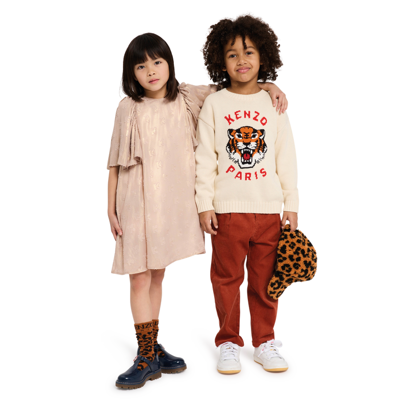 Jurk van lam&eacute;-jacquard KENZO KIDS 
                        GIRL
