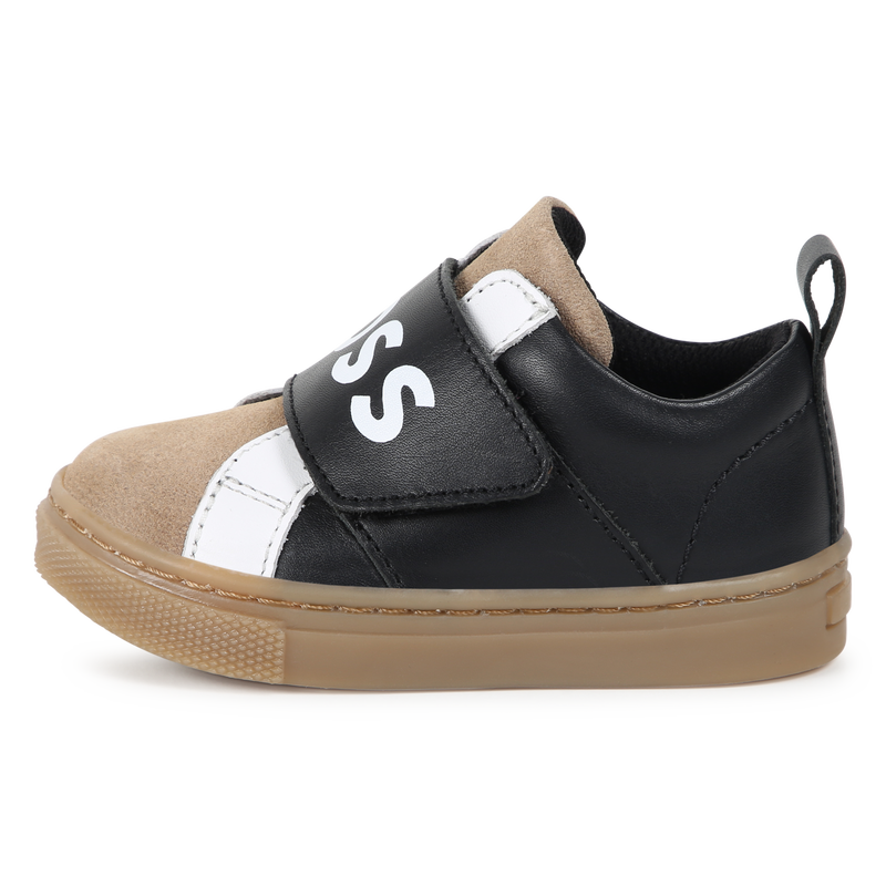 Leren sneakers met klittenband BOSS 
                        BOY