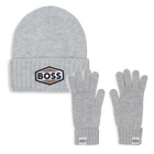 Muts en handschoenen set, SPIKKELGRIJS, hi-res