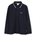 Poloshirt met lange mouwen, MARINE, hi-res