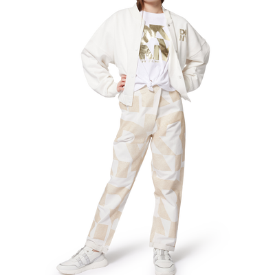Broek van katoen en linnen DKNY GIRL