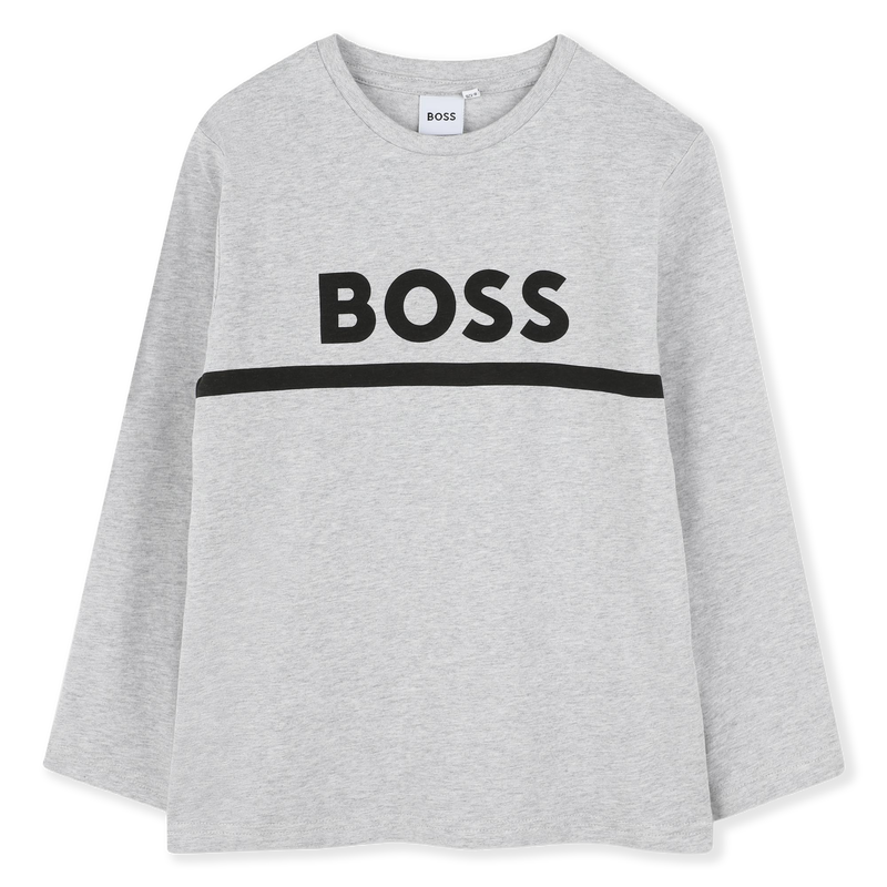 T-SHIRT MET LANGE MOUWEN BOSS 
                        BOY