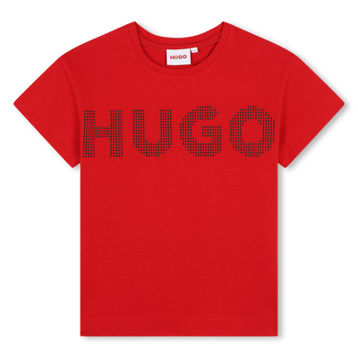 Katoenen T-shirt met logo HUGO GIRL