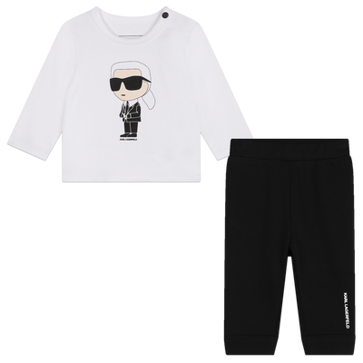 Set van T-shirt en broek KARL LAGERFELD KIDS BOY