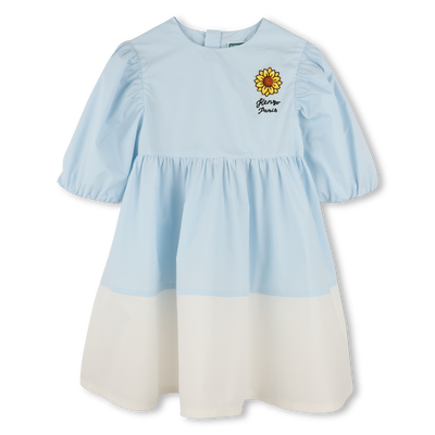 Wijde jurk in twee kleuren KENZO KIDS GIRL