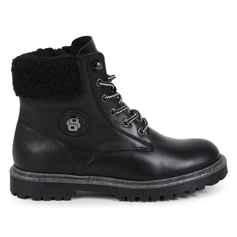 Leren boots met veters en rits BOSS 
                        GIRL