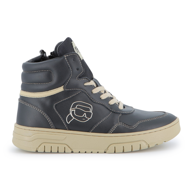 Hoge sneakers met veters KARL LAGERFELD KIDS 
                        BOY