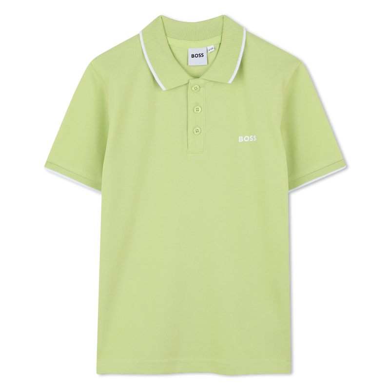 Effen polo van katoenpiqu&eacute; BOSS 
                        BOY