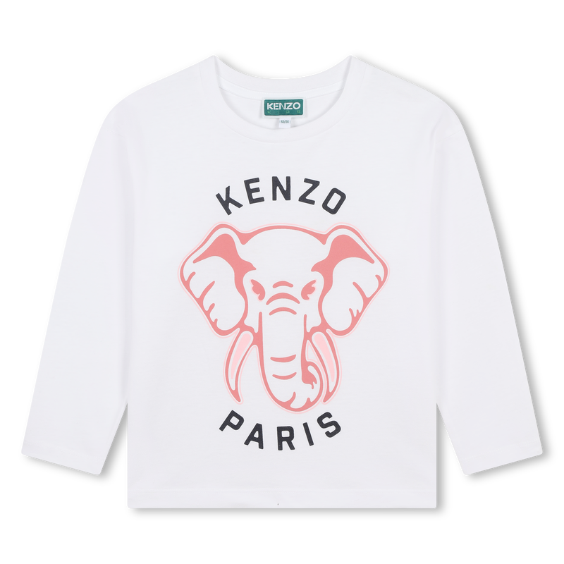 Katoenen T-shirt lange mouwen KENZO KIDS 
                        GIRL