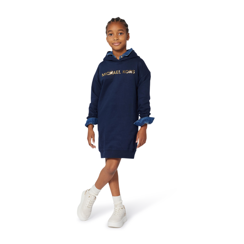 Fleece jurk met capuchon MICHAEL KORS 
                        GIRL