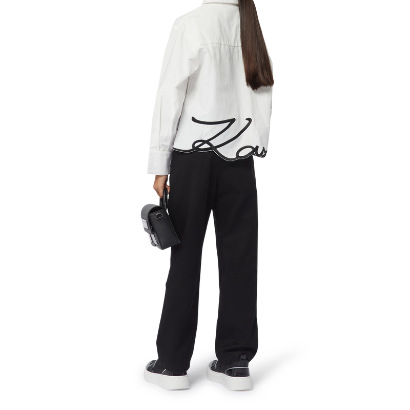 Overhemd met geborduurd logo KARL LAGERFELD KIDS 
                        GIRL