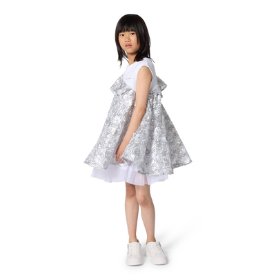 BI-MATERIAAL CEREMONI&Euml;LE JURK KARL LAGERFELD KIDS GIRL