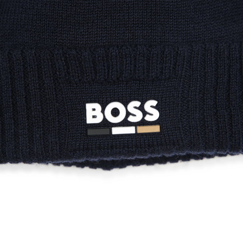 Gebreide muts met omslag BOSS 
                        BOY