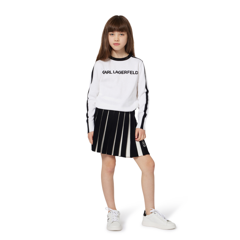 Geplooide gebreide rok KARL LAGERFELD KIDS 
                        GIRL