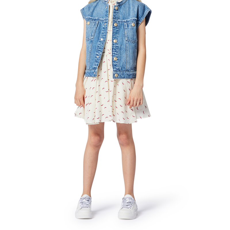 Mouwloze jurk met print