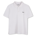 Katoenen polo met logo BOSS 
                    BOY
