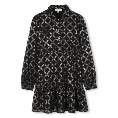 Polyester jurk met lange mouwen MICHAEL KORS GIRL