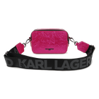 Kreukel gecoate textiel handtas KARL LAGERFELD KIDS 
                    GIRL