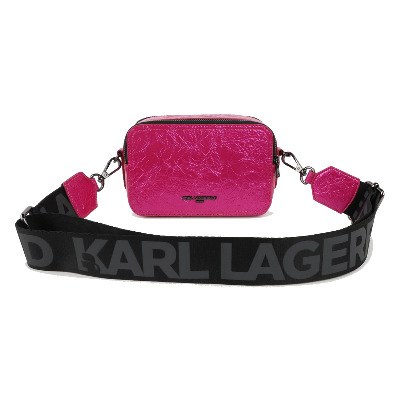 Kreukel gecoate textiel handtas KARL LAGERFELD KIDS 
                        GIRL